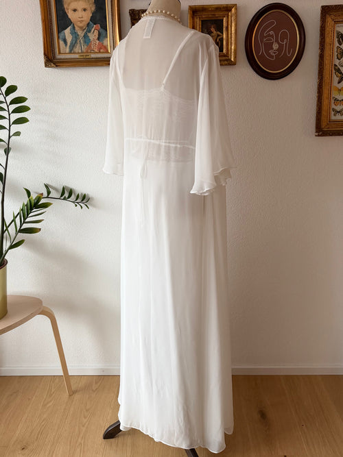 Inbloom Bridal Satin Maxi Peignoir Set Size M
