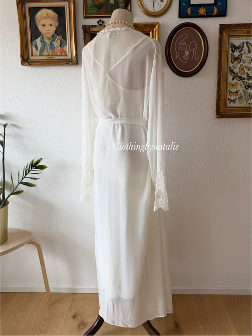Delicates Bridal Chiffon Peignoir Set Size L