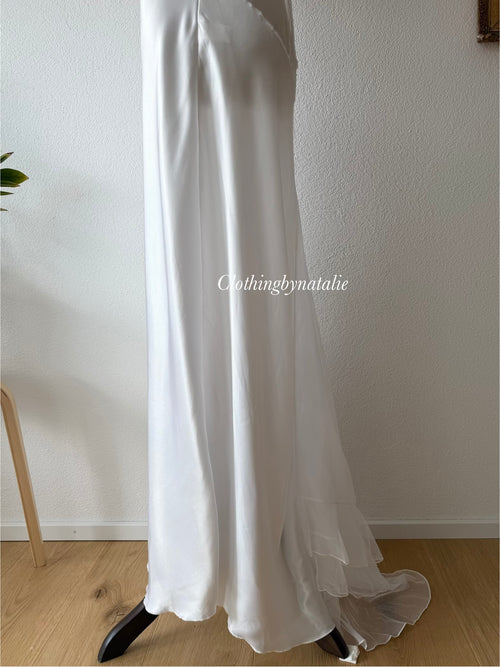 Shirley of Hollywood Bridal Maxi Satin Gown Size L