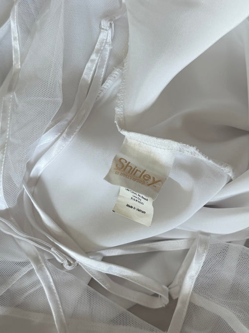 Shirley of Hollywood Bridal Maxi Satin Gown Size L