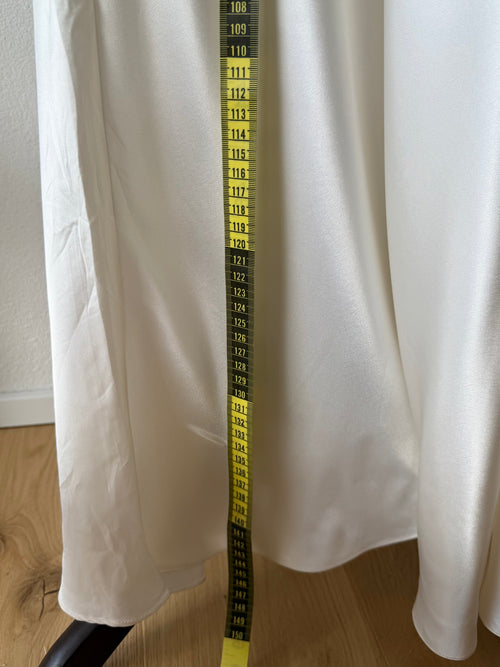 Diane Samandi Cream Satin Maxi Gown Size M