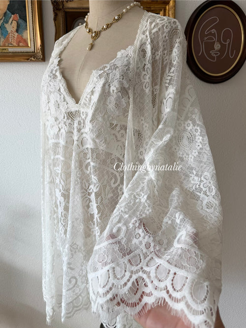 Inbloom Lace Bridal Peignoir Set Size L
