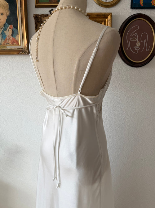Inbloom White Satin Maxi Gown Size M