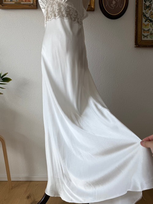 Inbloom White Satin Maxi Gown Size M