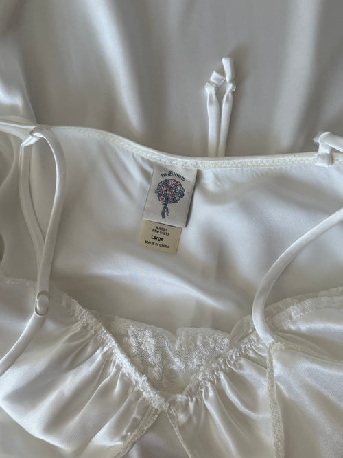Inbloom White Satin Maxi Gown Size M