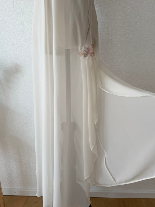 Delicates Sheer Chiffon Maxi Gown Size M
