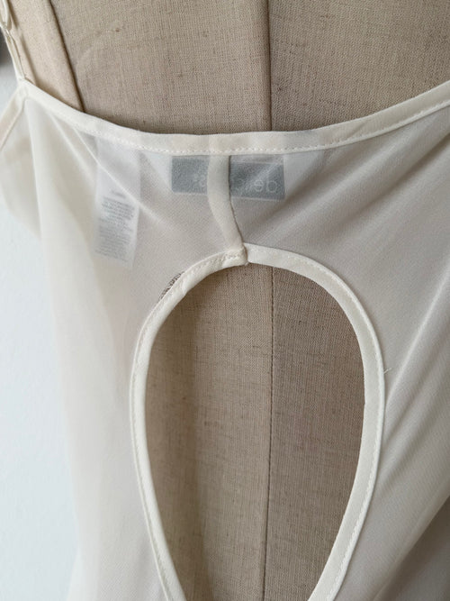 Delicates Sheer Chiffon Maxi Gown Size M