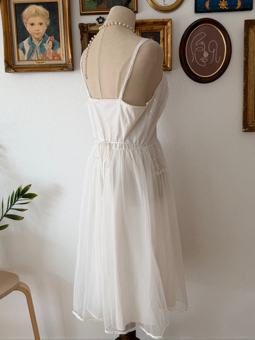 Gotham White Nylon Babydoll Size M