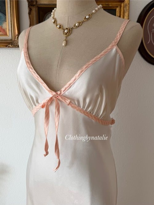 Valentino White Maxi Satin Gown Size M