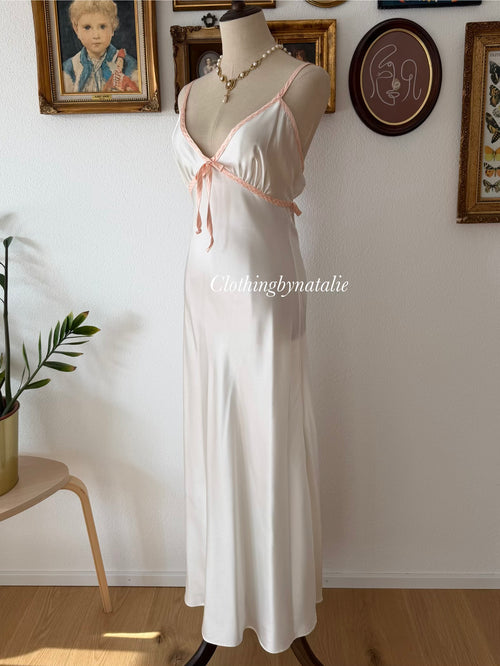 Valentino White Maxi Satin Gown Size M