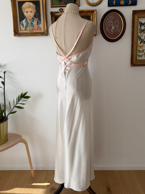 Valentino White Maxi Satin Gown Size M