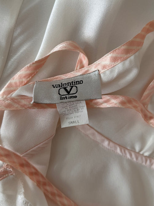 Valentino White Maxi Satin Gown Size M