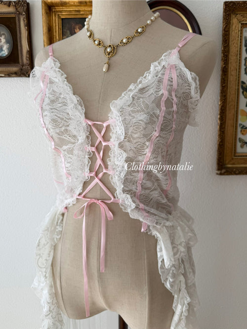 Victorian Style Mesh Maxi Tutu Babydoll Size S/M