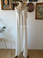 Miss Dior White Maxi Satin Gown Size L