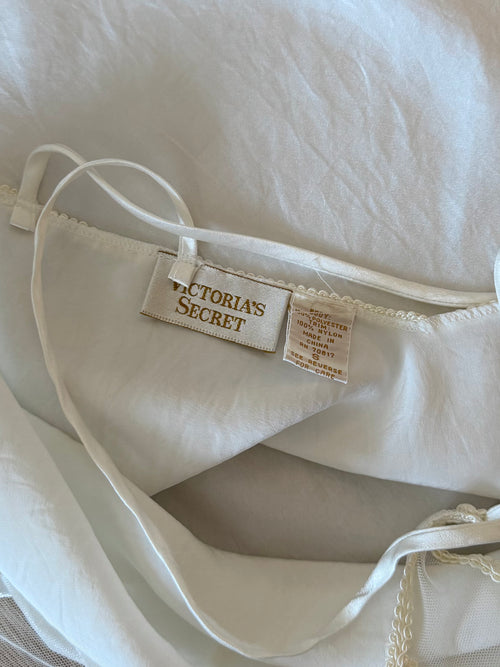 Victoria’s Secret White Maxi Satin Gown Size S