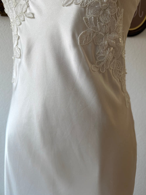 Shirley of Hollywood Bridal Maxi Satin Gown Size S