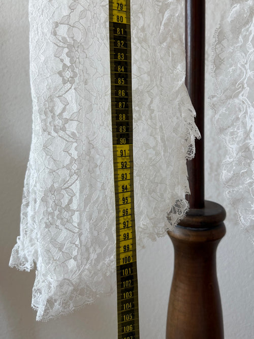 “Rose” White Lace Robe Size S