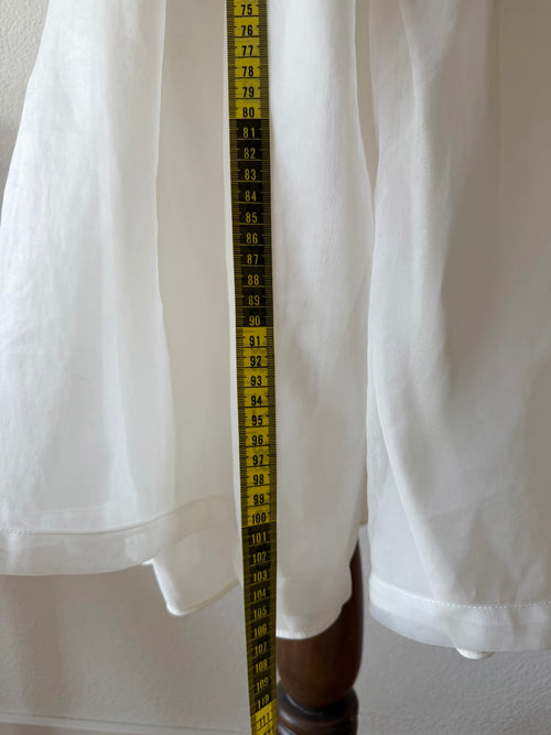 Babydoll White Nylon Robe Size M