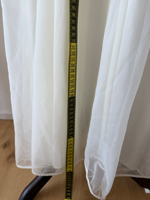 Val Mode Cream Nylon Maxi Peignoir Set Size M