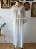 Christian Dior White Cotton Maxi Gown Size S/M