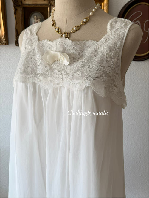 Vintage Bridal Mini Peignoir Set Size S