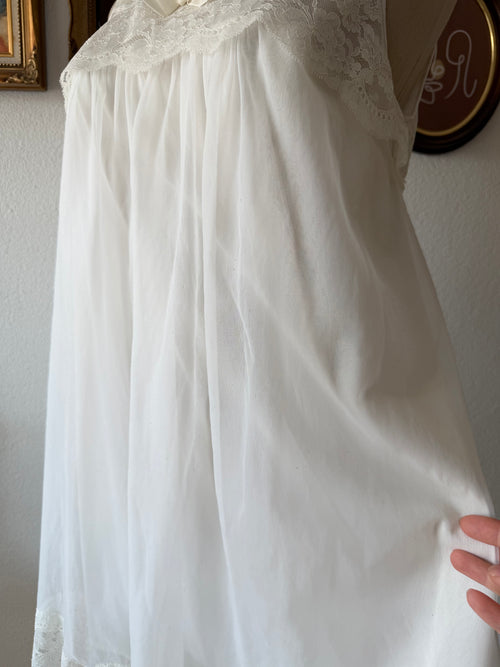 Vintage Bridal Mini Peignoir Set Size S