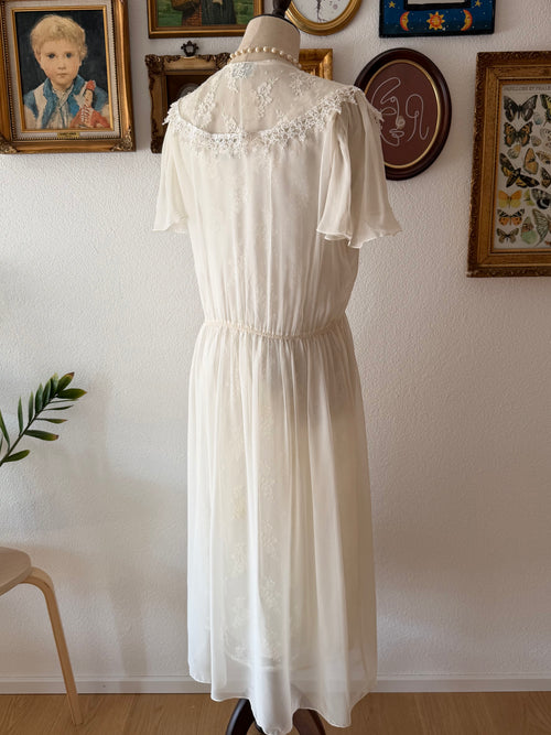 Nilani Bridal Satin Lace Peignoir Set Size S