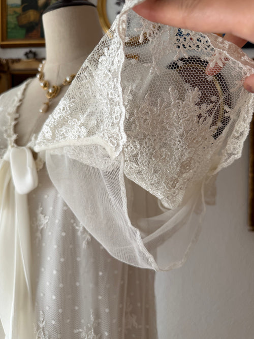 Delicates Bridal Lace Peignoir Set Size XL