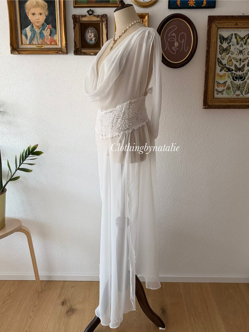 Shirley of Hollywood Bridal Maxi Chiffon Gown Size M