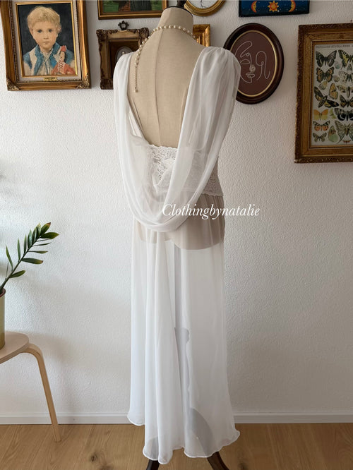 Shirley of Hollywood Bridal Maxi Chiffon Gown Size M