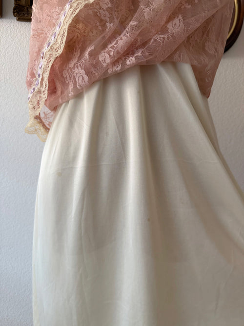 Pink Fairy Lace Nylon Slip Size S/ small M