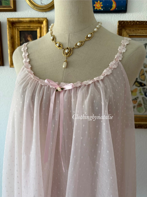 Tosca Pink Nylon Babydoll Size M