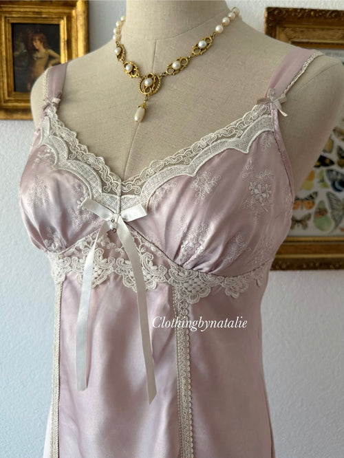 Romantic Fairy Pink Satin Slip Size M