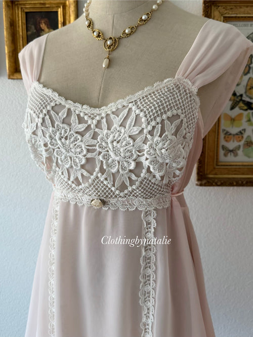 Flora Nikrooz Pink Chiffon Babydoll Size M