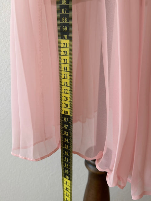 Venus Pink Pleated Chiffon Babydoll Size M
