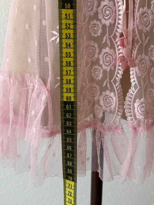 Dana Sheer Pink Mesh Slip Size S