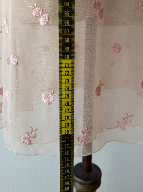Embroidery Pink Mesh Slip Size S