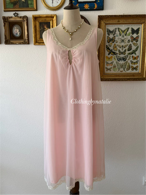 Frenchmaid Pink Nylon Babydoll Size M