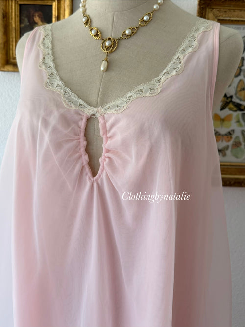 Frenchmaid Pink Nylon Babydoll Size M