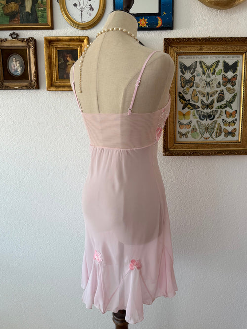 Venus Pink Sheer Chiffon Slip Size S