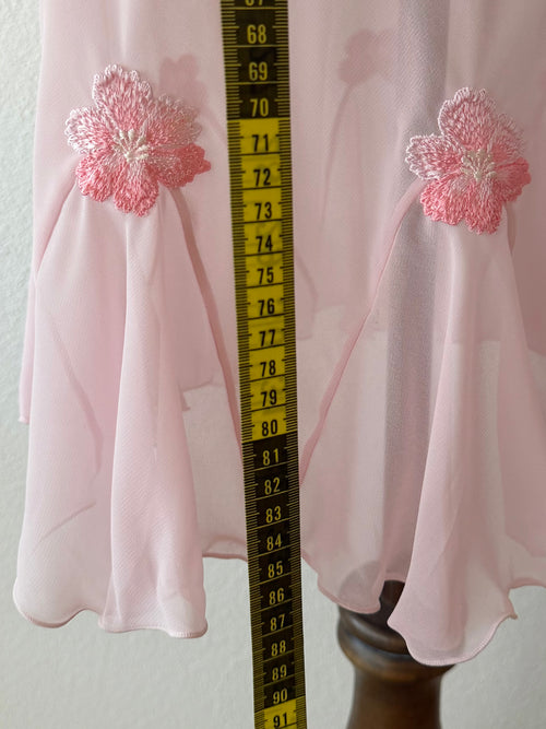 Venus Pink Sheer Chiffon Slip Size S