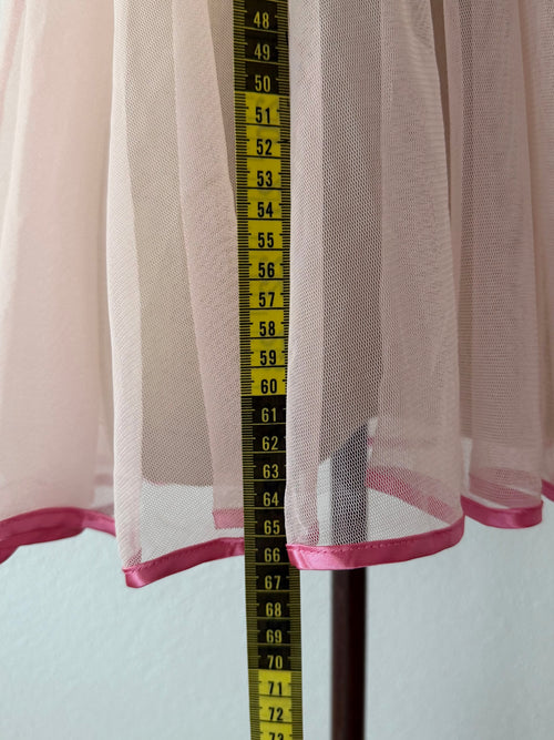 Romantic Pink Mesh Babydoll Size S
