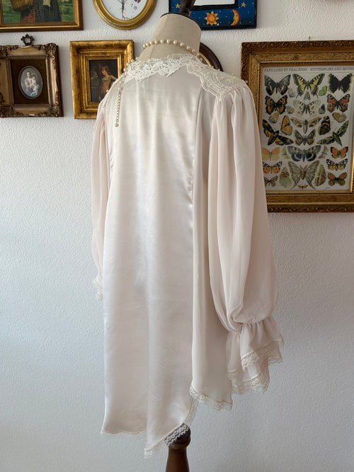 Lingerie Cacique Pink Satin Sleep Shirt Size M