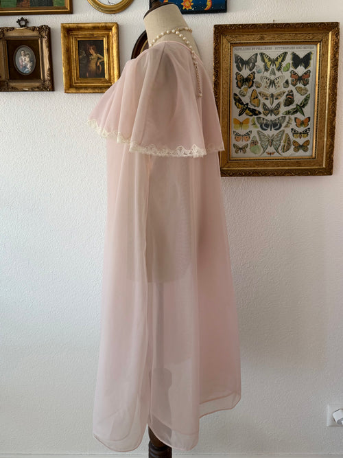 Frenchmaid Pink Nylon Robe Size S/M
