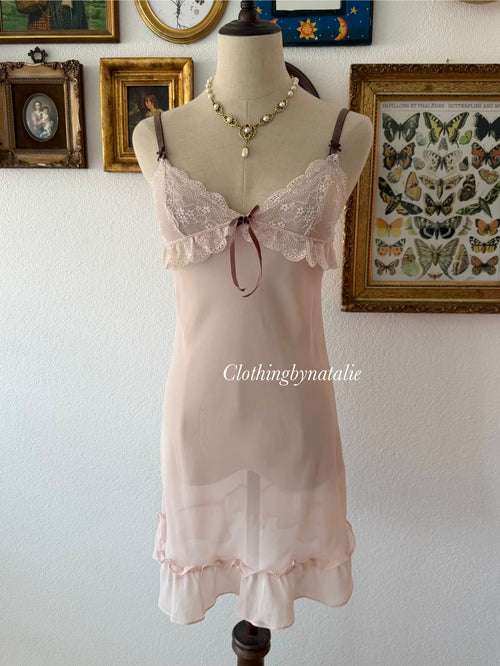 Hunt Pink Chiffon Slip Size S