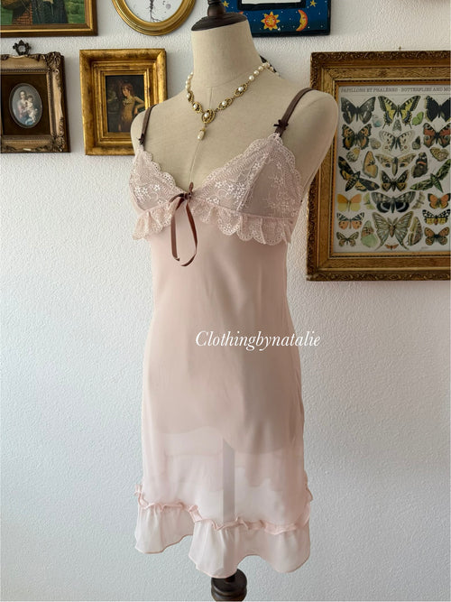 Hunt Pink Chiffon Slip Size S