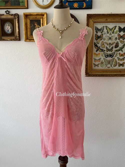 Venus Pink Nylon Slip Size M