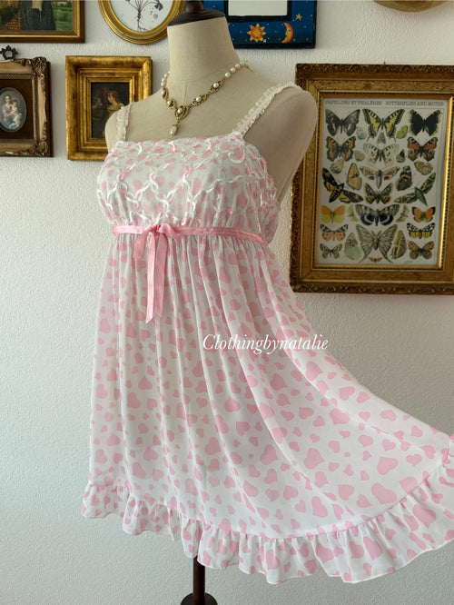 Latelne Heart Chiffon Babydoll Size S/small M