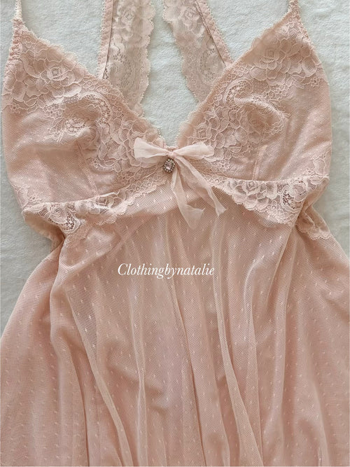 Fairy Pink Lace Babydoll Size M
