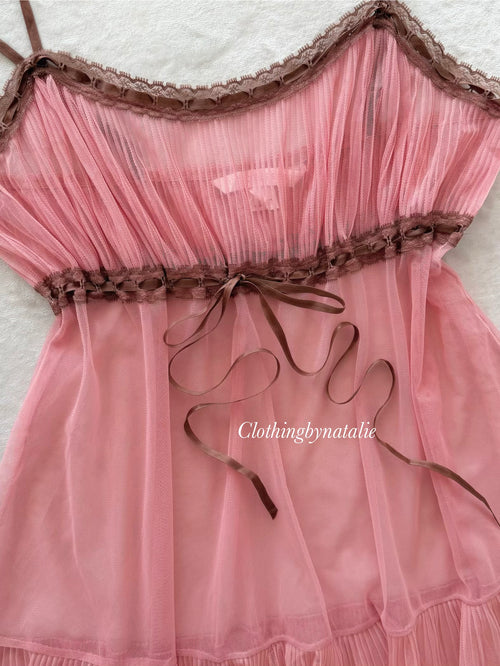 Victoria’s Secret Pink Sheer Mesh Babydoll Size S/M